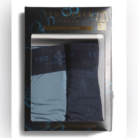 Ted Baker S/M/XL Two Pack Premium Soft Modal Prov Navy Boxer Briefs - Picture 3 of 8